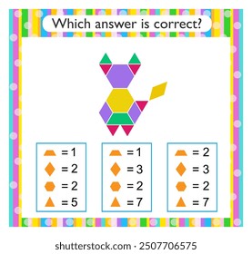 Actividad matemática para niños. Encuentra la respuesta correcta. Animales de dibujos animados. 