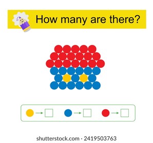 Math activity for kids. Number range up to 20. Cartoon house. 