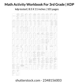 Math Activity Workbook For 3rd Grade