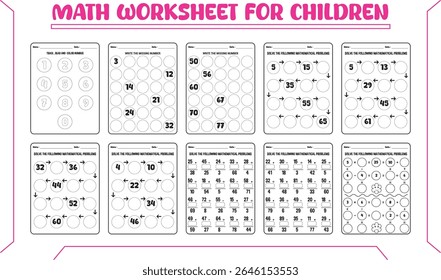 Math activity worksheet for 3rd grade child