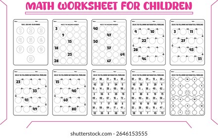Math activity worksheet for 3rd grade child