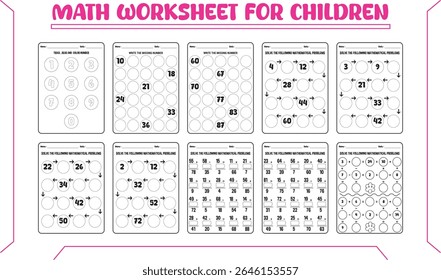 Math activity worksheet for 3rd grade child
