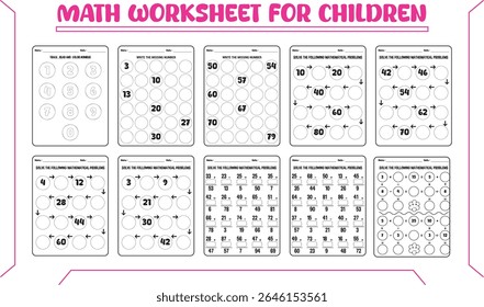 Math activity worksheet for 3rd grade child