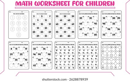 Math activity worksheets for chiildren