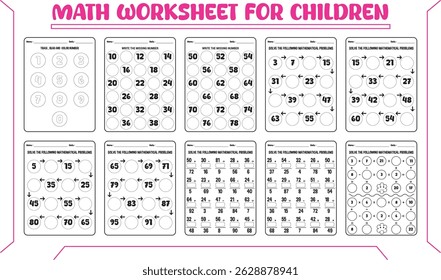 Math activity worksheets for chiildren