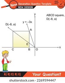 Math, algebraic expressions, The next generation test question, editable, eps, for teacher