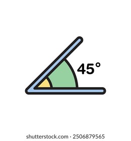 Math Angle Icon Vector Illustration