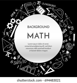 Math Background Blackboard Style Stock Vector (Royalty Free) 694483021 ...