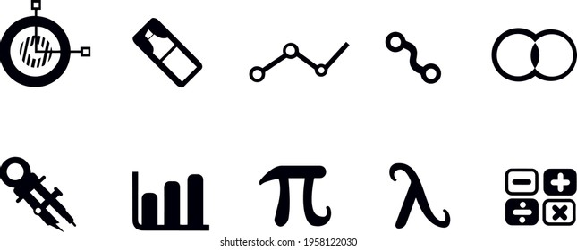 Math black Icons vector design 