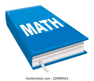 Math Book, Blue Covers With Word Math