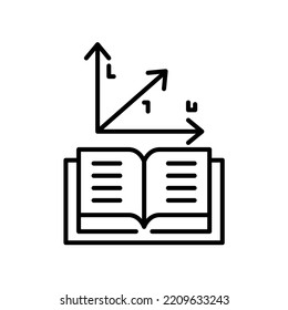 Math book icon, eps 10