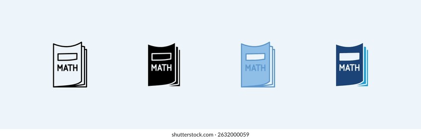 Math Book icon vector illustration concept
