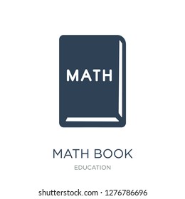 math book icon vector on white background, math book trendy filled icons from Education collection, math book vector illustration