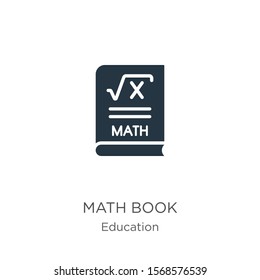 Math book icon vector. Trendy flat math book icon from education collection isolated on white background. Vector illustration can be used for web and mobile graphic design, logo, eps10