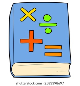 math book illustration hand drawn isolated vector
