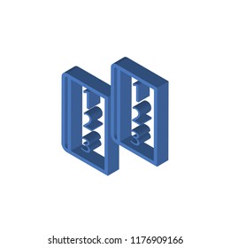 Math book isometric left top view 3D icon