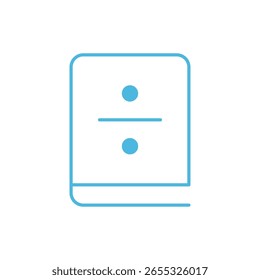 Icono de libro de matemáticas en esquema