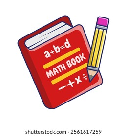 Math Book Vector Illustration. Vector illustration of a math book. Ideal for educational materials, library illustrations, and book-related designs.