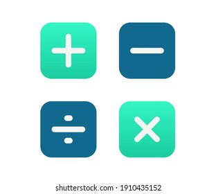 math calculate accounting single isolated icon with gradient style