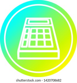 math calculator circular icon with cool gradient finish