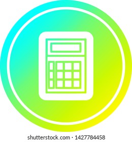 math calculator circular icon with cool gradient finish