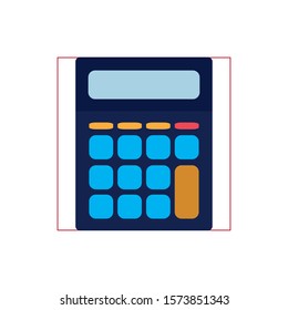 math calculator flat style icon vector illustration design