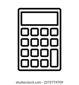 math calculator icon line vector design template in trendy style