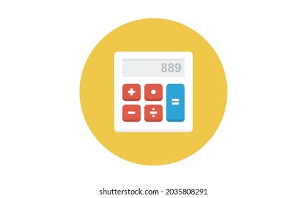 Math Calculator Icon. Perfect for use in designing and developing websites, printed materials and presentations, Promotional Materials, Illustrations or Infographics or any type of design projects