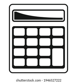 Math calculator icon. Simple illustration of Math calculator vector icon for web design isolated on white background