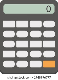 Math calculator, illustration, vector on white background.