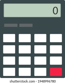 Math calculator, illustration, vector on white background.
