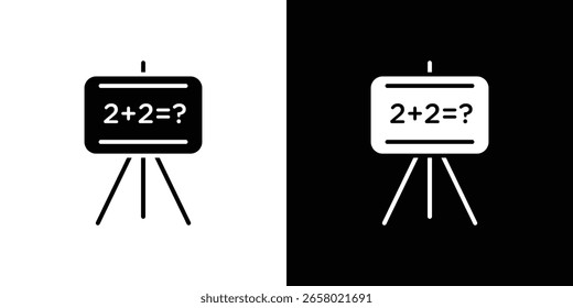 Math class icon of a flat style vector