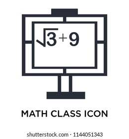 Math class icon vector isolated on white background for your web and mobile app design, Math class logo concept