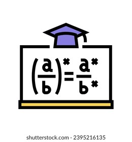 math class primary school color icon vector. math class primary school sign. isolated symbol illustration