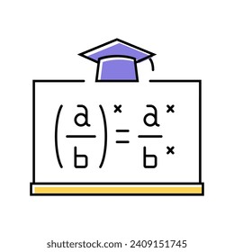 math class primary school color icon vector. math class primary school sign. isolated symbol illustration