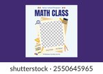 Math Class Socials Media.  abstract vector illustration design