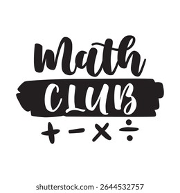 La ilustración de Vector del club de matemáticas