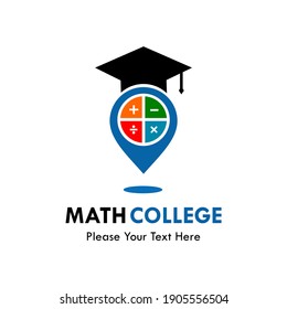 Math College Logo Template Illustration