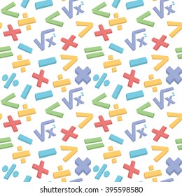 Math colorful pattern. Vector stock illustration