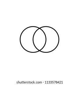 Math combined circle. vector icon.