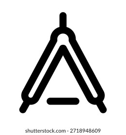 Icono de línea moderna de brújula matemática. Profesional de Vector mínimo que representa las herramientas de dibujo de medida de geometría y la precisión matemática.
