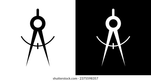 Math compass set. Geometric tools sign. Compass geometry vector icon. 