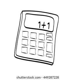 math concept represented by calculator icon. isolated and flat illustration 