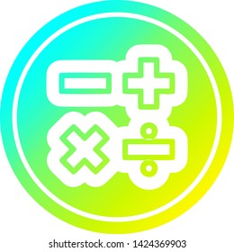 math with cool gradient finishs icon with cool gradient finish