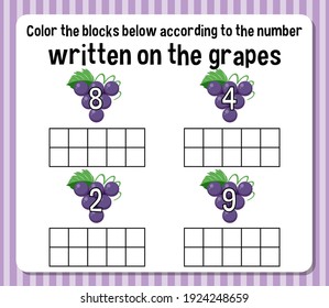 Math count number worksheet illustration