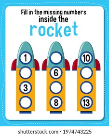 Math count number worksheet illustration
