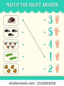 Math count number worksheet illustration