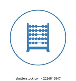 Math counting frame abacus icon | Circle version icon |