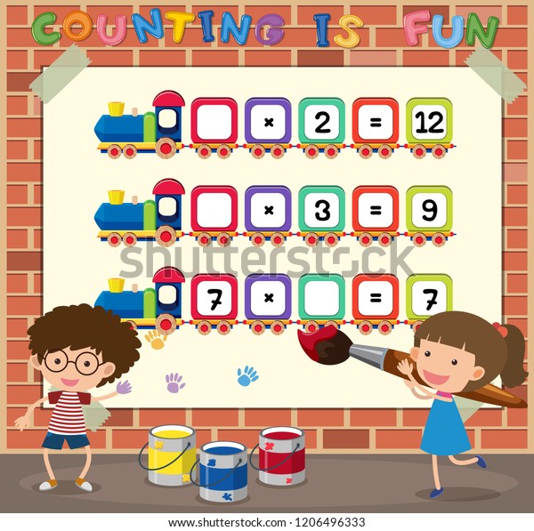 math-counting-game-template-illustration