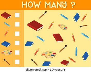 A math counting worksheet illustration